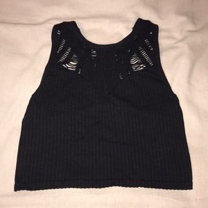 Express One Eleven Black crop top
